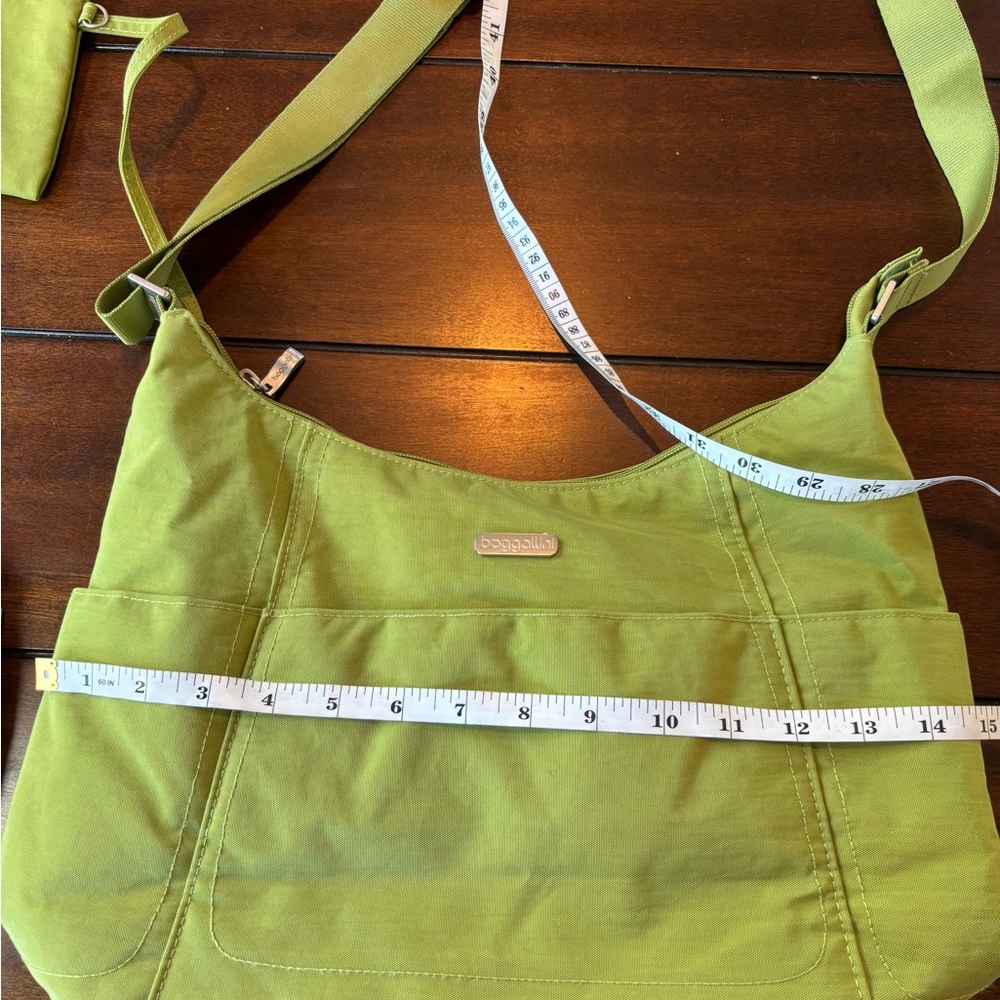 Baggallini Green Nylon Crossbody Bag 3-Piece Set w/ Belt Bag Fanny Pack & Pouche - Picture 3 of 11